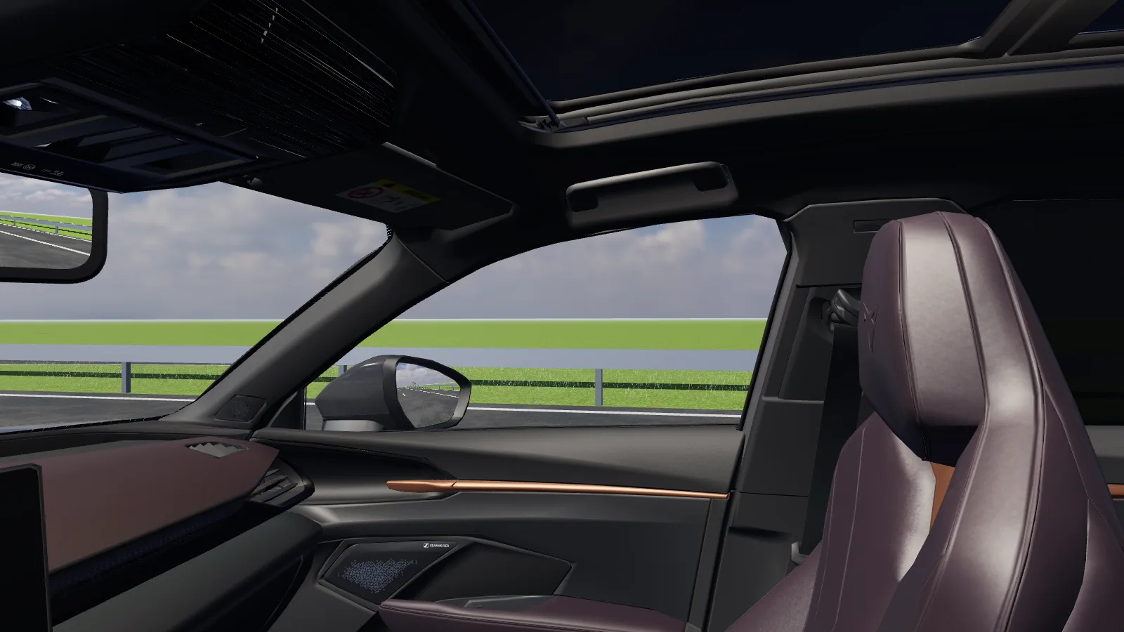 Beeld uit de les “Weven” in de rijlessimulator.